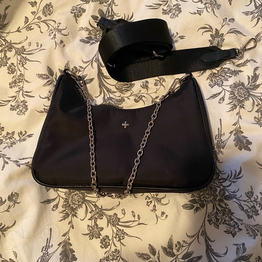PETA & JAIN BLACK NYLON BAG